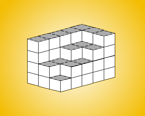 How Many Cubes Are There Brain Test Stock Illustration - Download