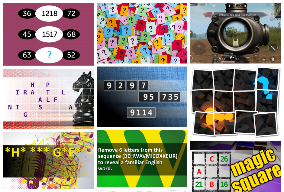 Daily Brain Teasers for Friday, 10 August 2018