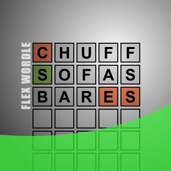 Flex Wordle 338 CHUFF SOFAS BARES Brain Teasers flex-wordle-338-chuff-sofas-bares-brain-teasers